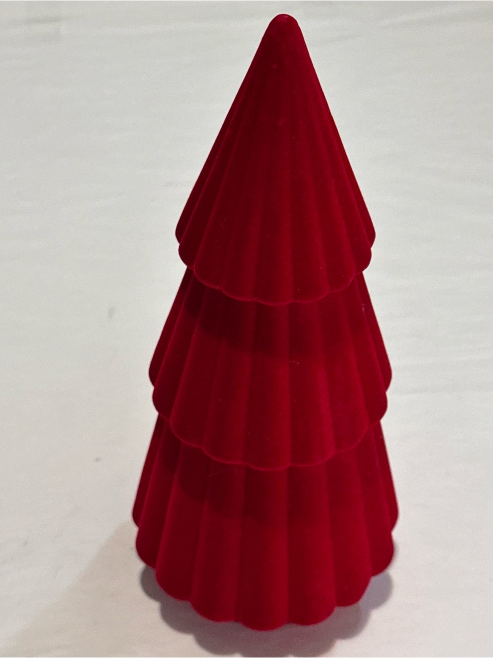 Festive Voice Flocked Tree - Red